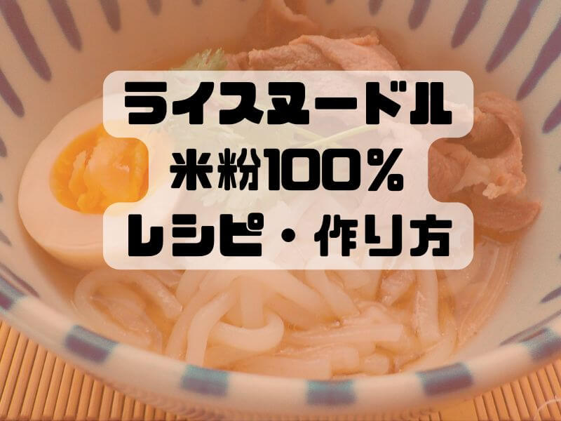 ライスヌードル米粉100 レシピ 作り方紹介 長い麺を自宅では作ることできなかった おったろう雑記ブログ